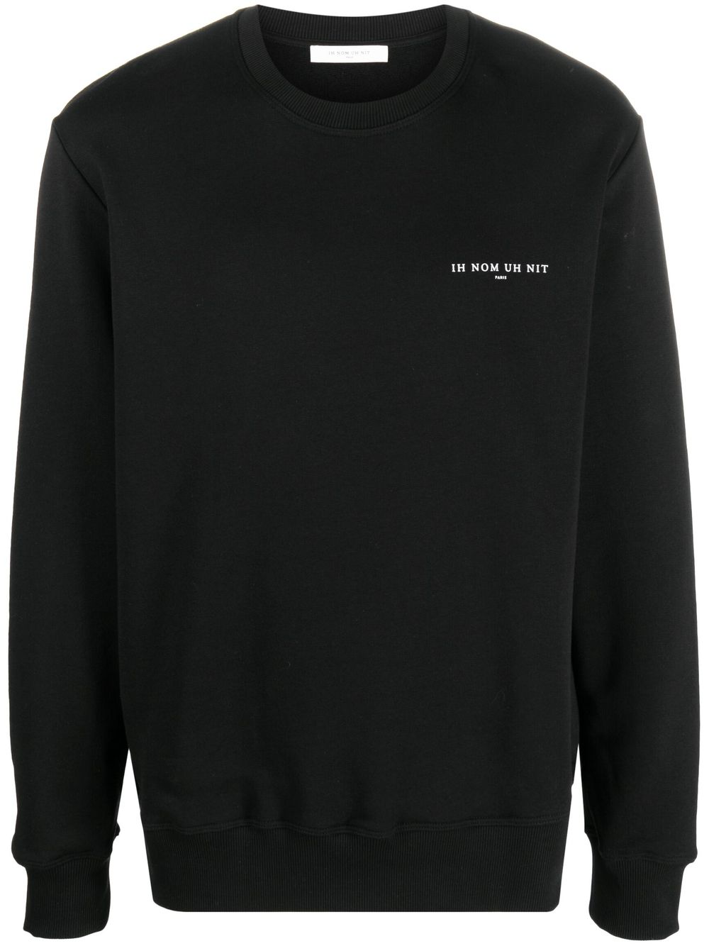 Mask-print crewneck sweatshirt - Black