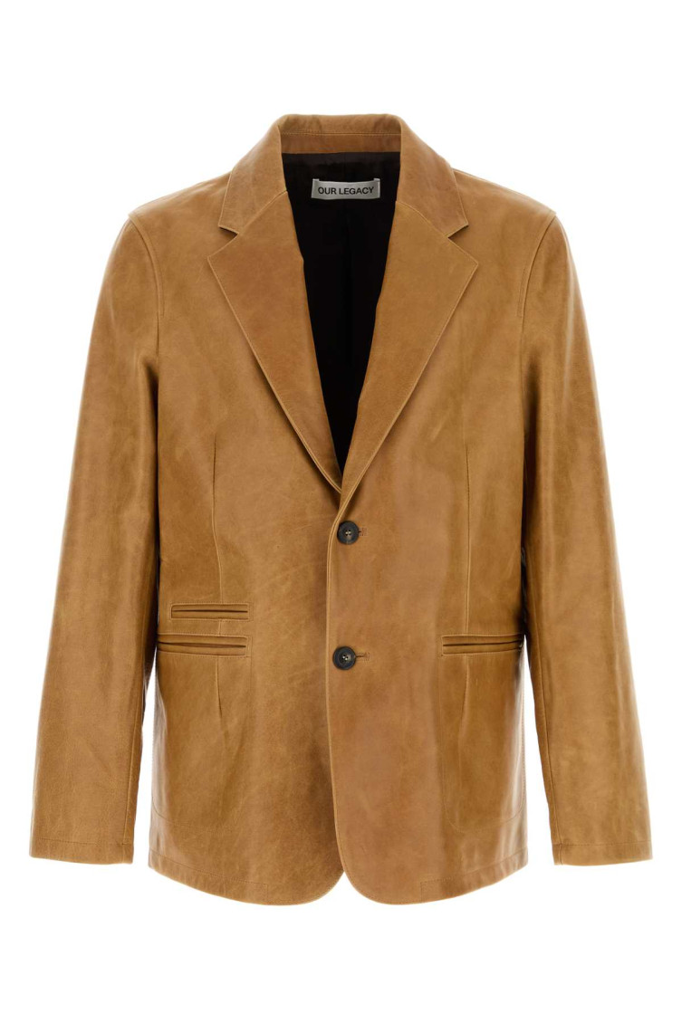 Leather Opening Blazer
