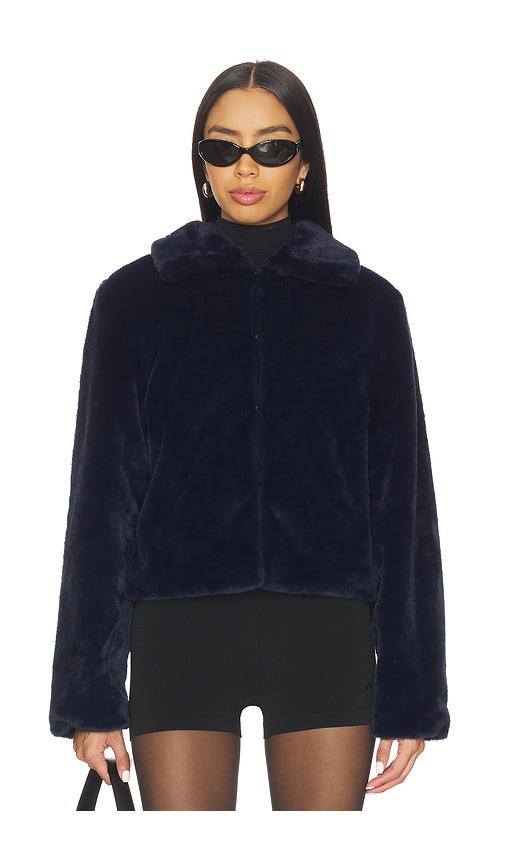 Superdown Tianna Faux Fur Jacket in Espresso. L also in