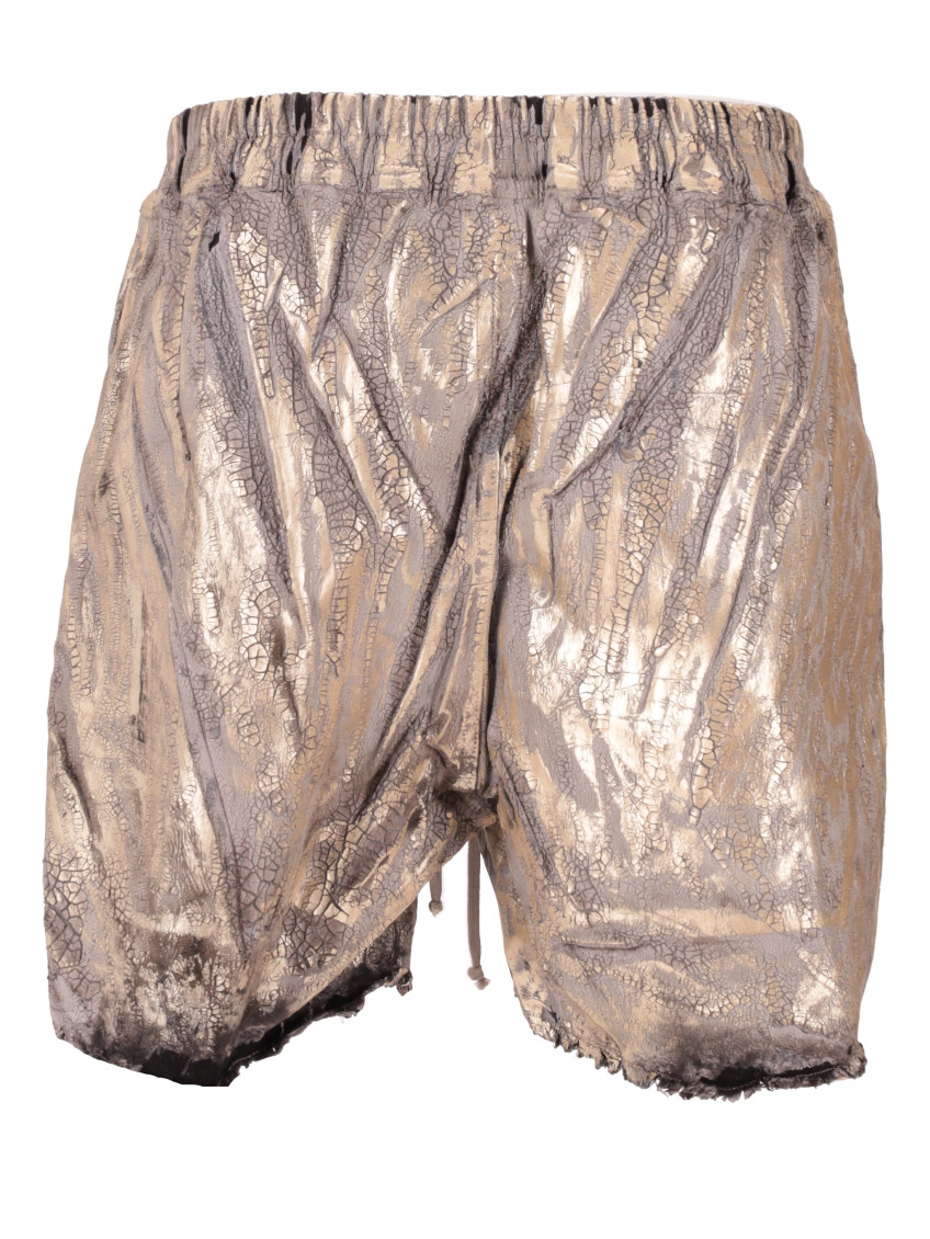 Gold Textured Shorts