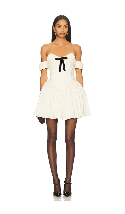 LPA Audrea Mini Dress in Cream. M also in L, S, XL