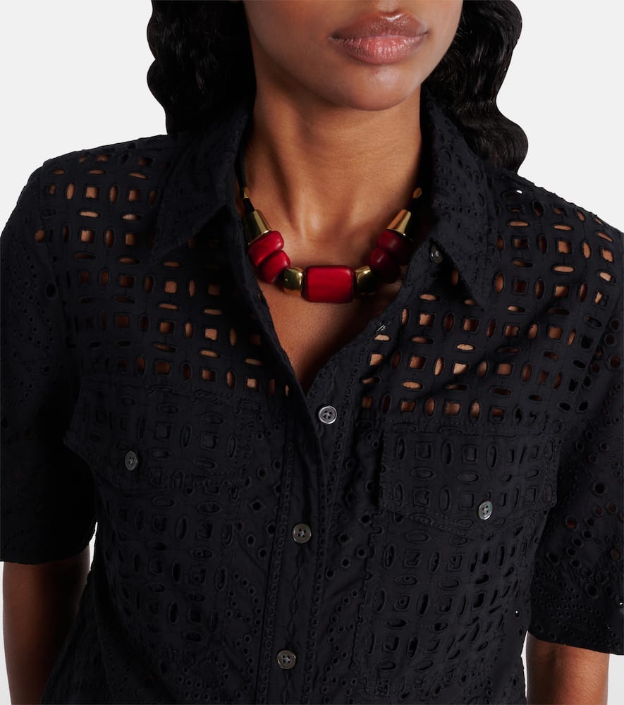 Spruce embroidered cotton shirt