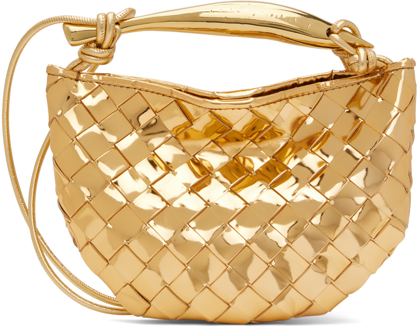 Bottega Veneta Gold Mini Sardine Bag