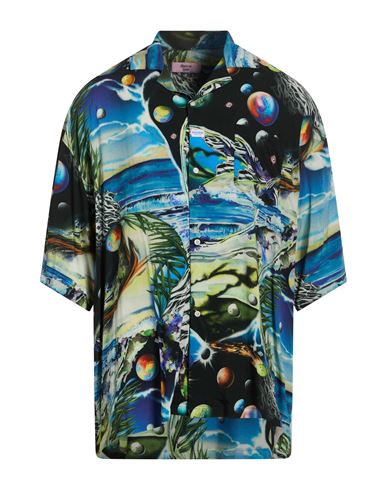 Man Shirt Blue Size L Viscose