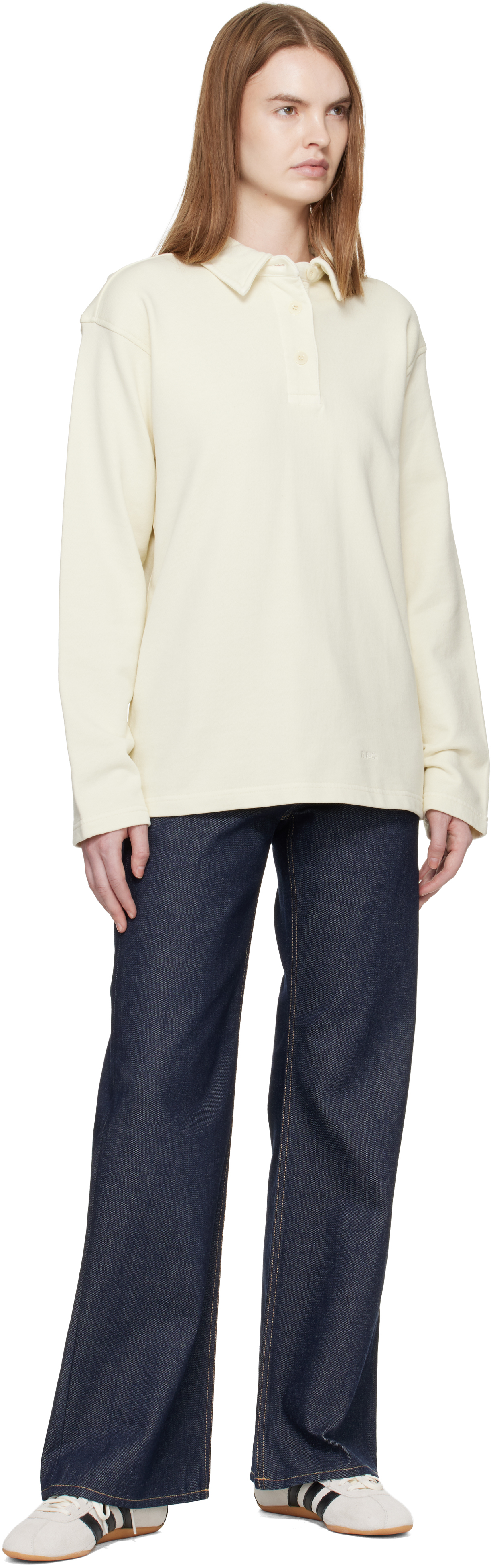 Navy Long-Sleeve Polo