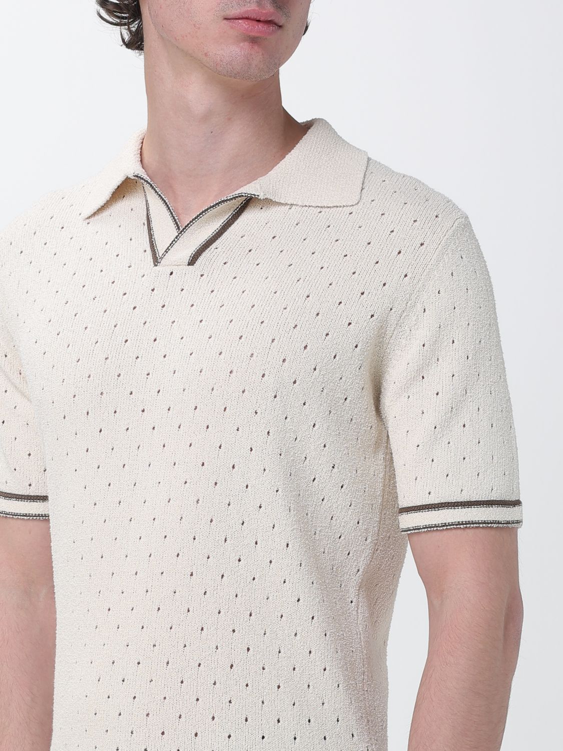 Polo Shirt Men color Butter