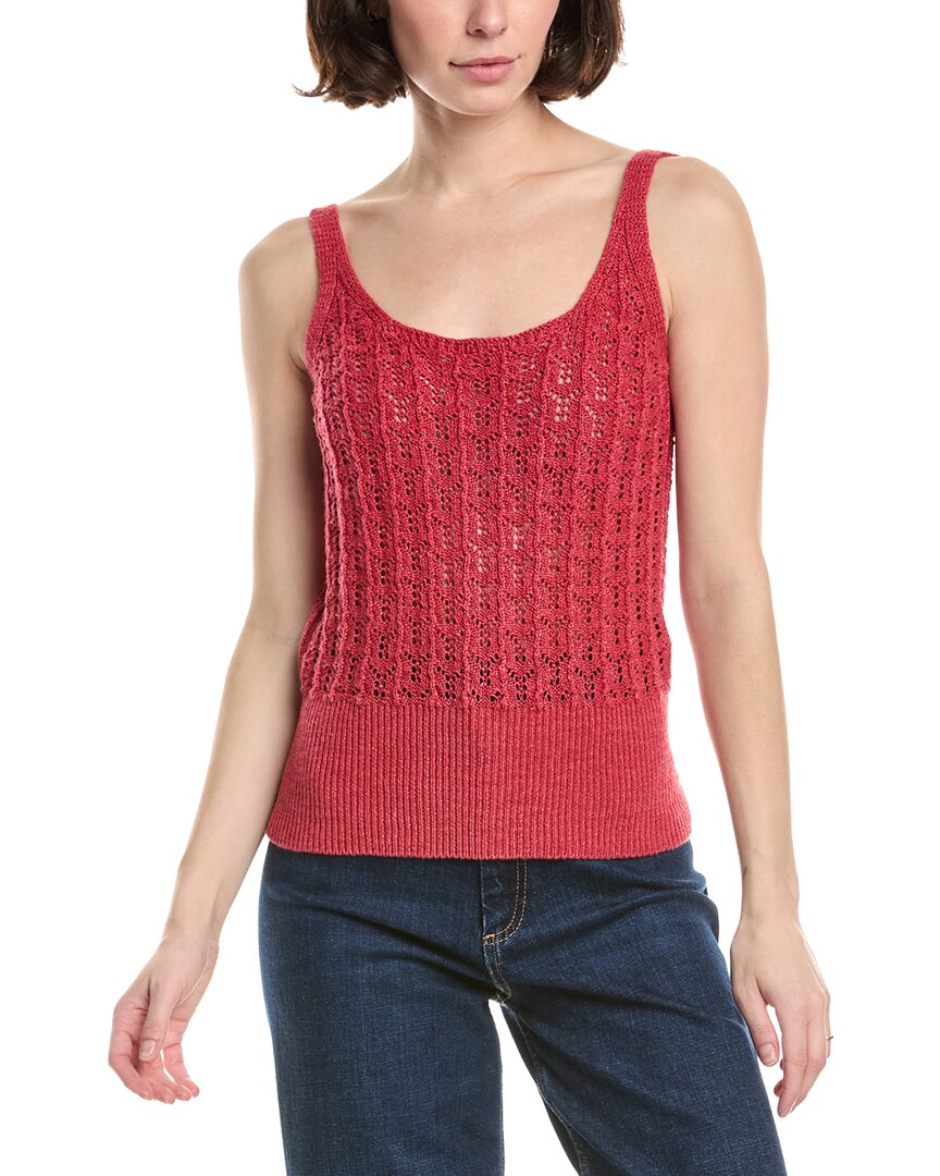Knitted Linen-Blend Tank Top