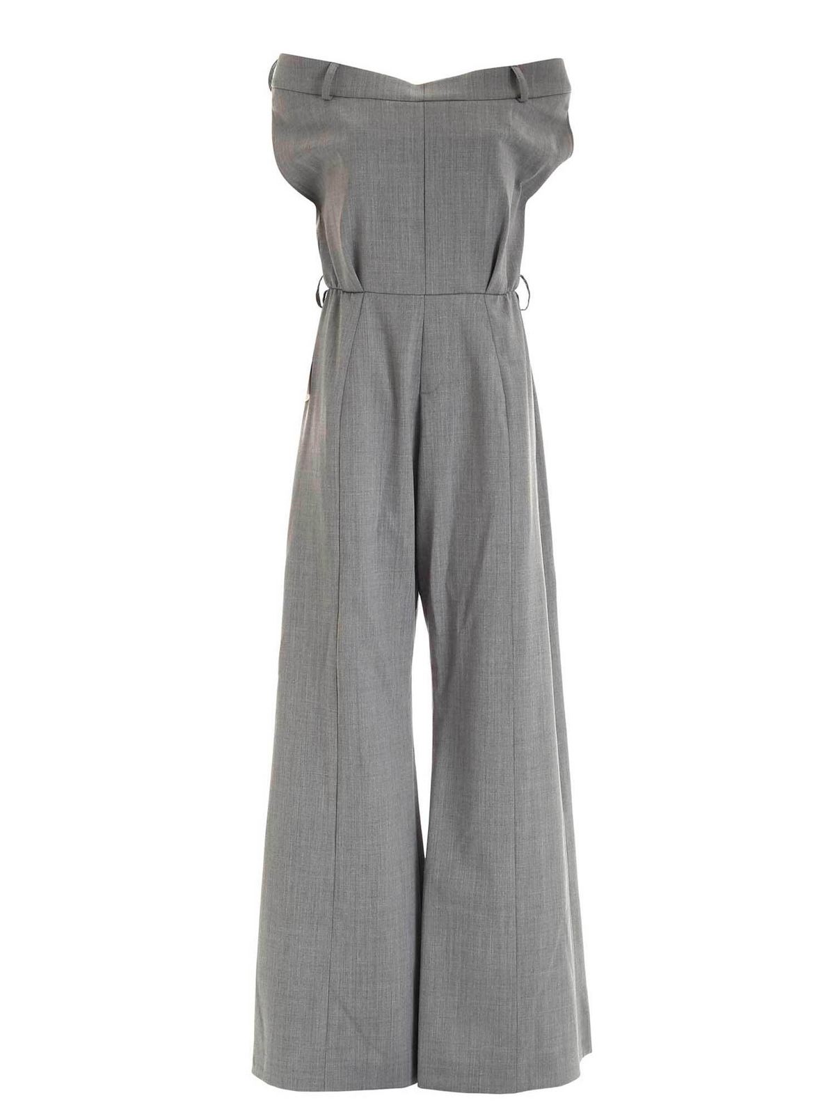 Gabardine jumpsuit in grey