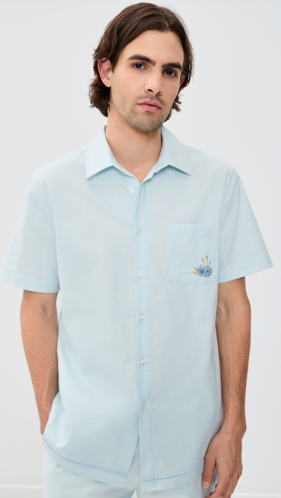 Efe Embroidered Shirt Blue