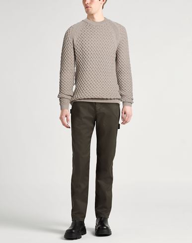 Lab Man Sweater Taupe Size S Merino Wool