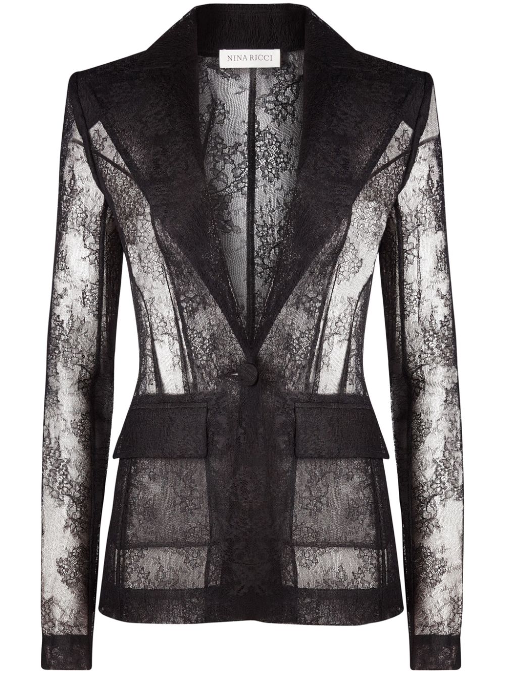 Chantilly Lace Blazer - Black