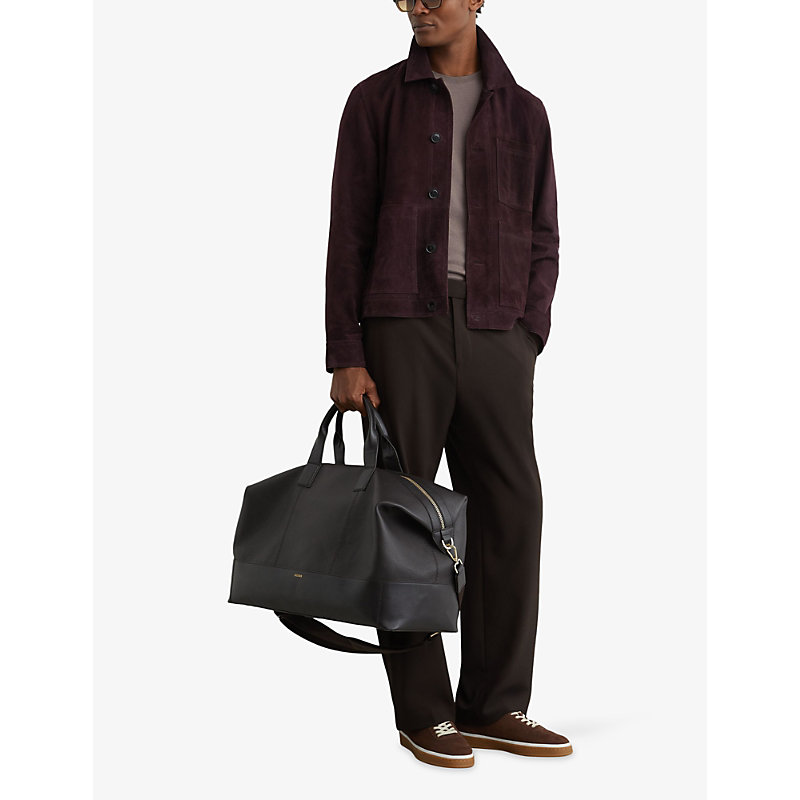 Mens Wilstead Patch-Pocket Suede Jacket
