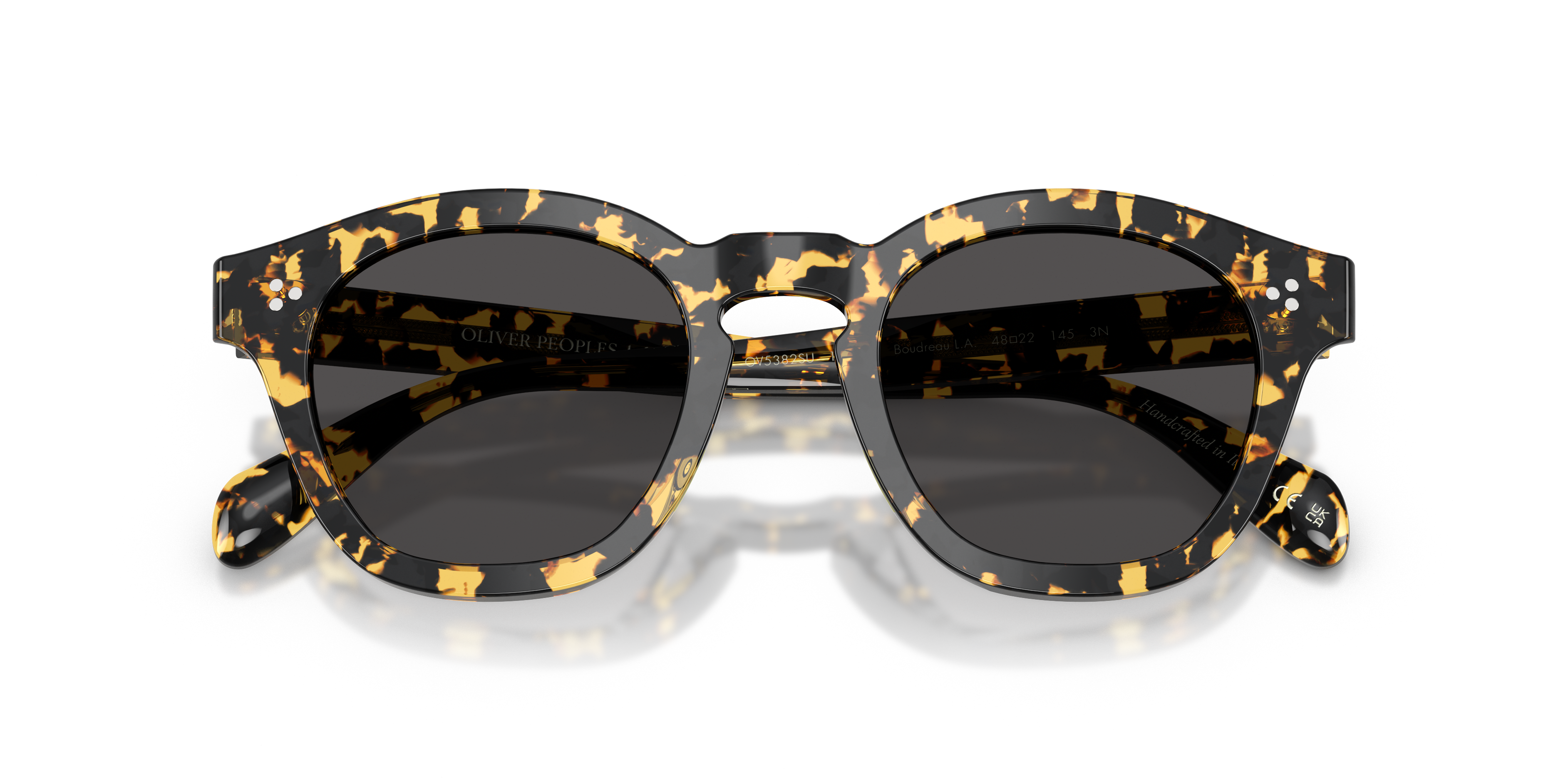 Oliver Peoples Uniseks Oliver Peoples OV5382SU BOUDREAU L.A 177887 Zonnebrillen Acetaat Schildpad Grijs Kwadraat Normaa