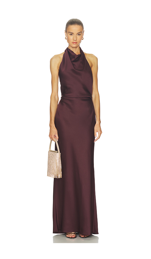 SIMKHAI Reannon Draped Gown in Navy. 8. Also , 10, 2