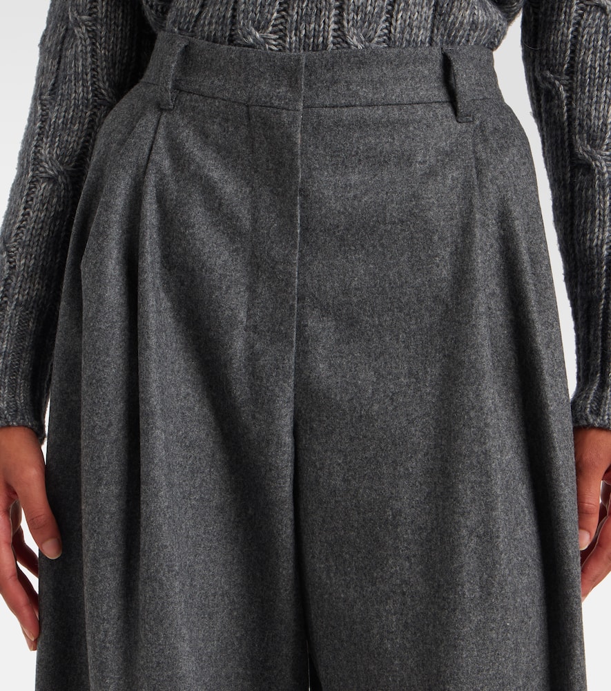High-rise wool straight pants