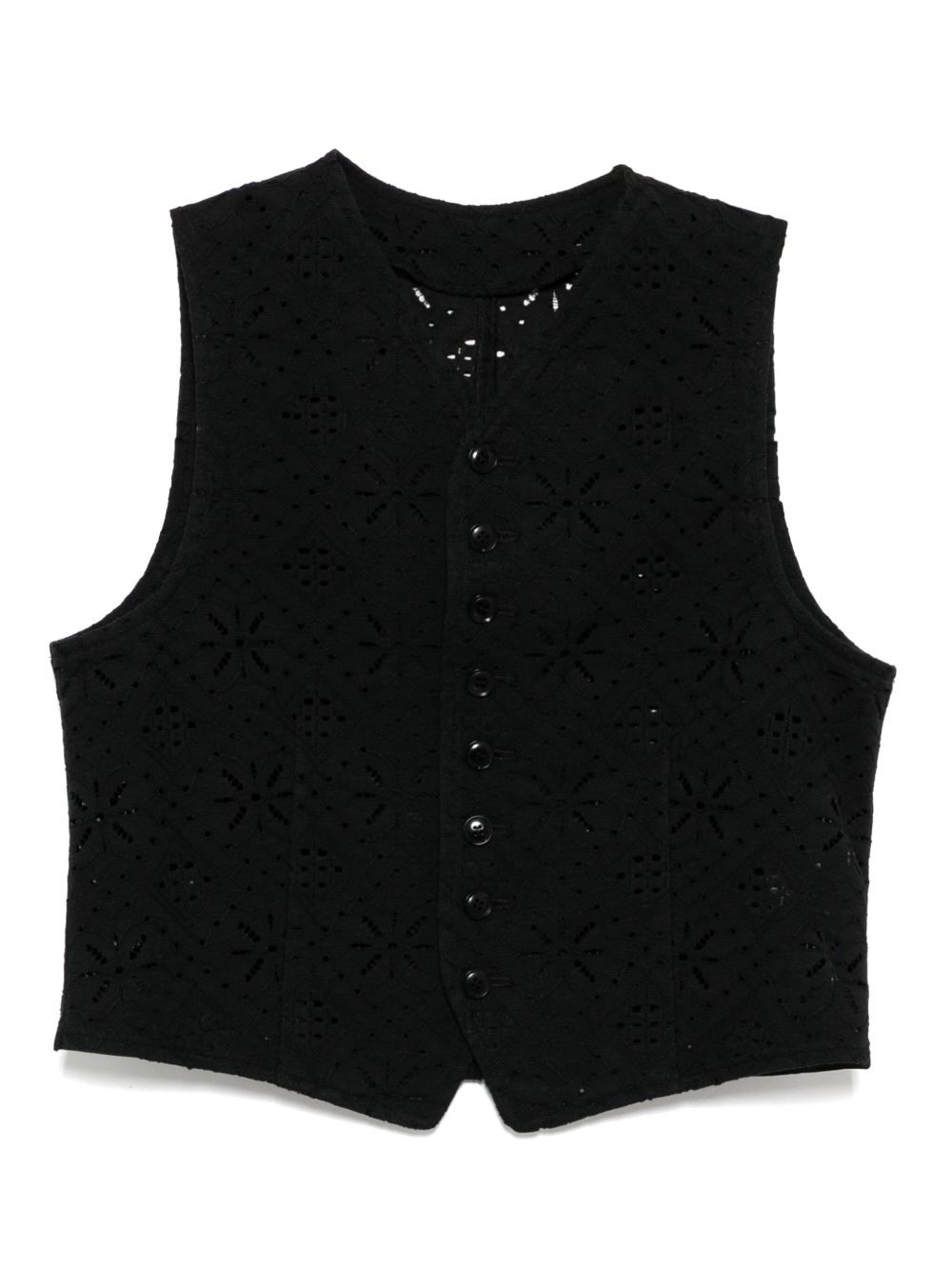 Y's laced sleeveless vest - Black