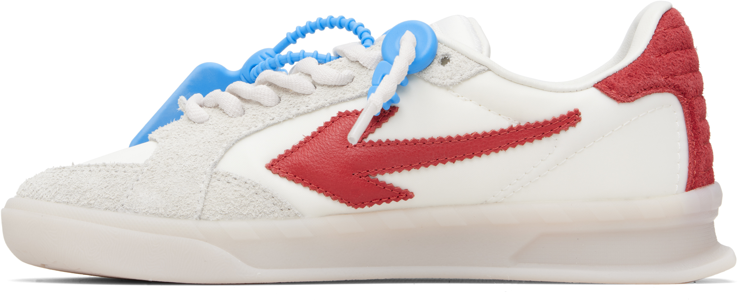 White & Red 'End Of Play' Sneakers