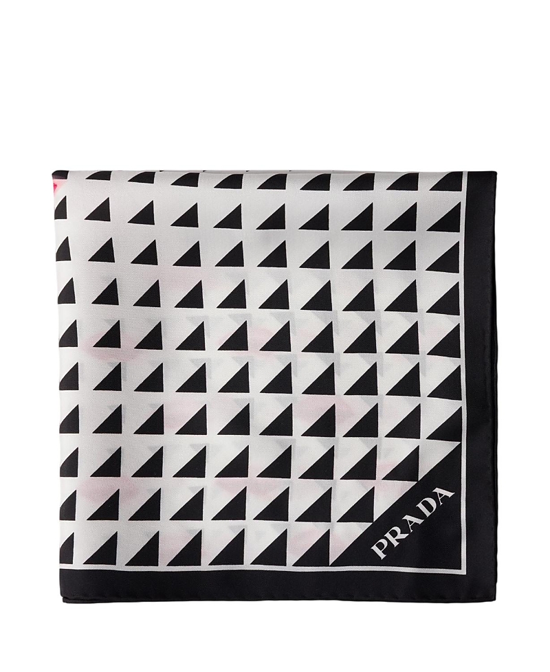 Printed Silk Twill Scarf 55X55