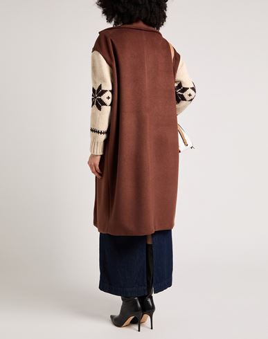 Woman Coat Brown Size S Polyester