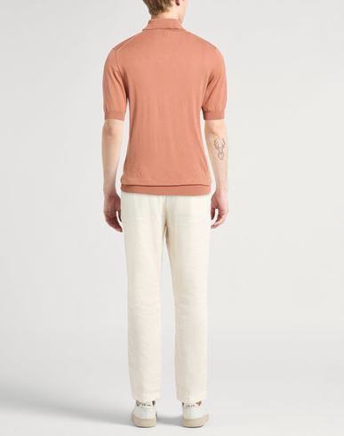 Man Sweater Camel Size 44 Cotton