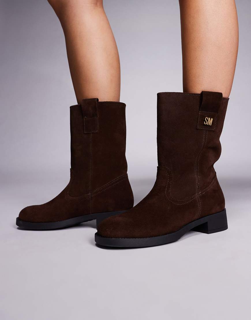 Zethy boots refined boots in suede chocolate-Brown