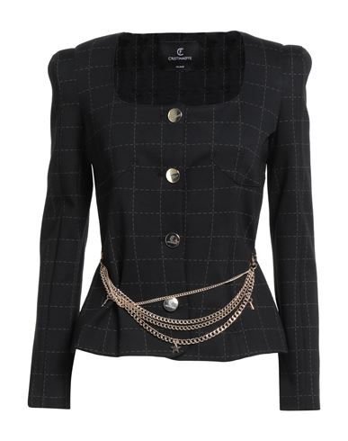 Woman Jacket Black Size L Viscose, Polyamide, Elastane