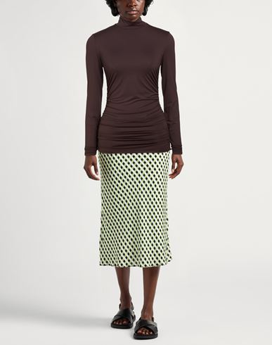 Woman Top Dark brown Size S Polyamide, Elastane