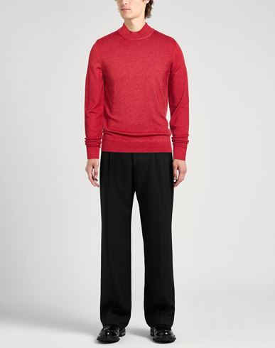 Man Turtleneck Brick Size 38 Merino Wool