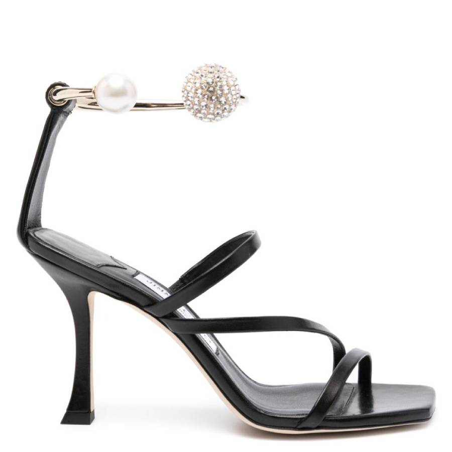 Ottilia 90 Crystal and Pearl Strap Sandals
