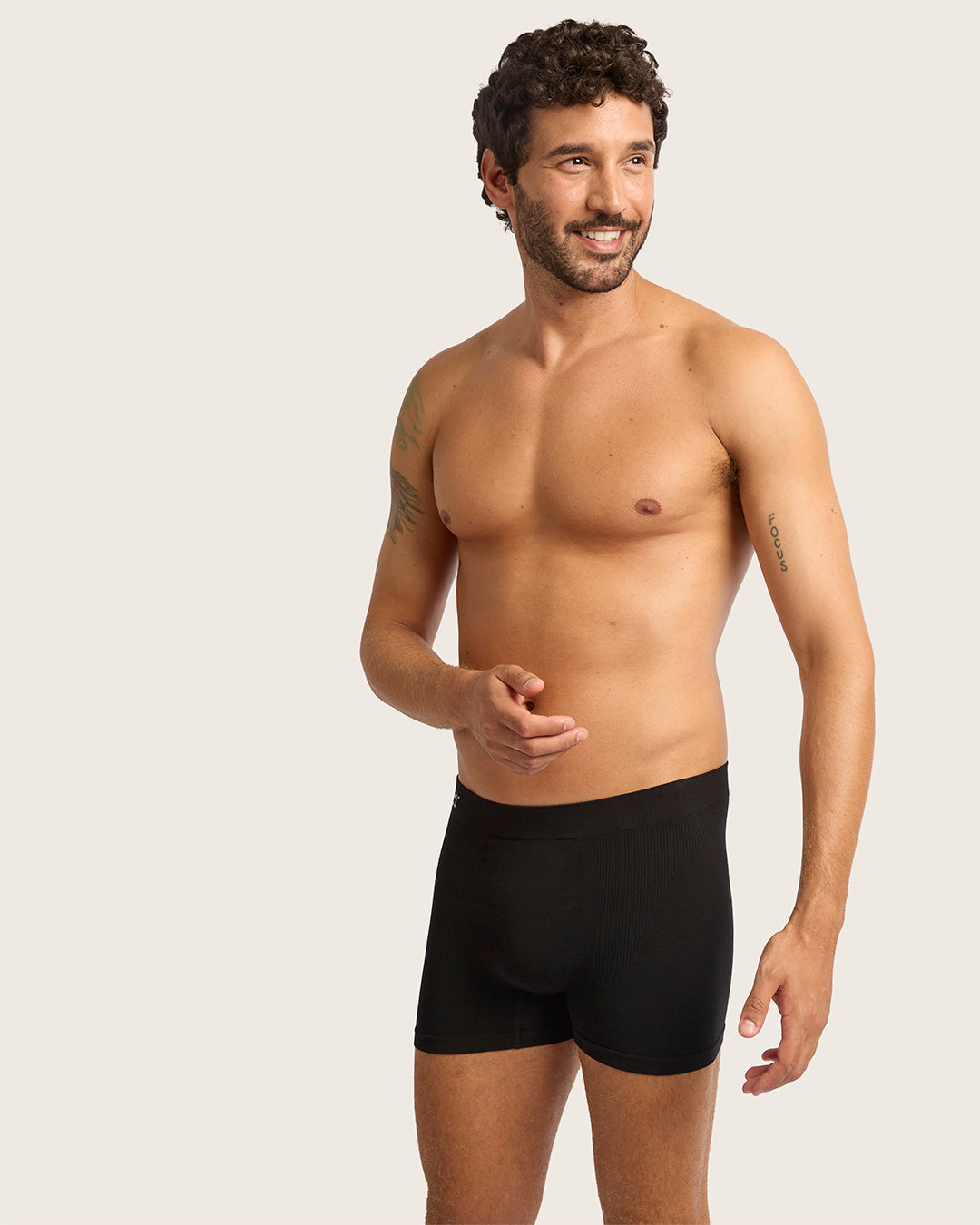 Men's Seamfree Boxer Briefs - Black