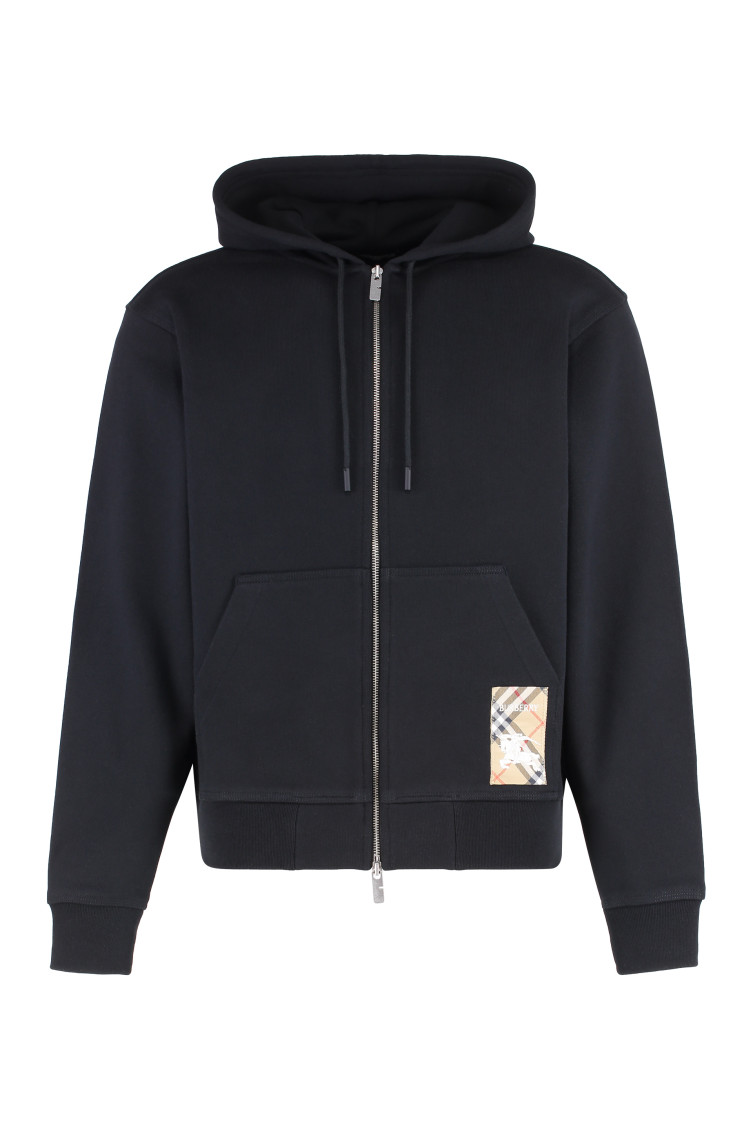 Black Logo Hood Sweatshirts