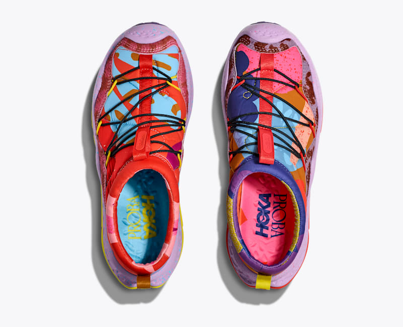 HOKA Ora Primo Studio Proba Shoes in Vermillion Orange/Gold