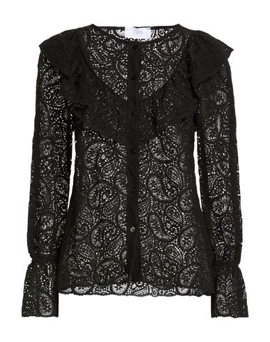 Woman Shirt Black Size 4 Cotton, Polyamide, Elastane