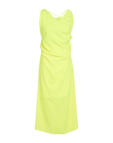 Woman Maxi dress Yellow Size 6 Polyester, Elastane