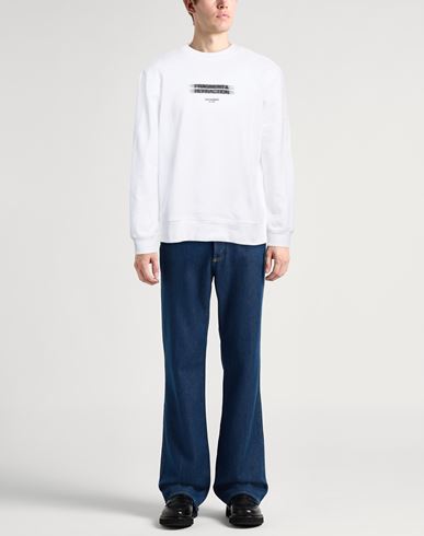 Les Hommes Man Sweatshirt White Size XL Cotton