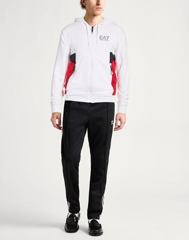 Man Sweatshirt White Size XS Cotton, Polyester, Elastane
