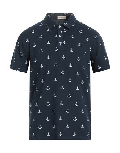 Cashmere Company Man Polo shirt Midnight blue Size 38 Cotton