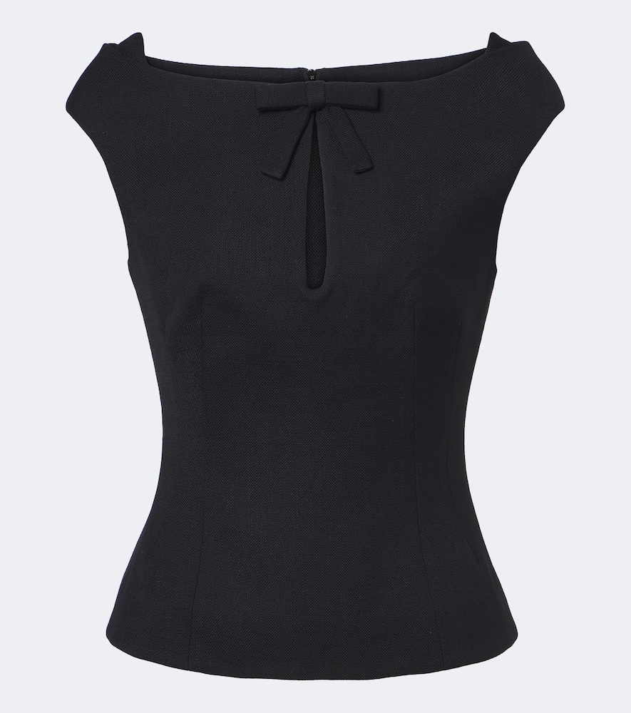 Bow-detail off-shoulder top