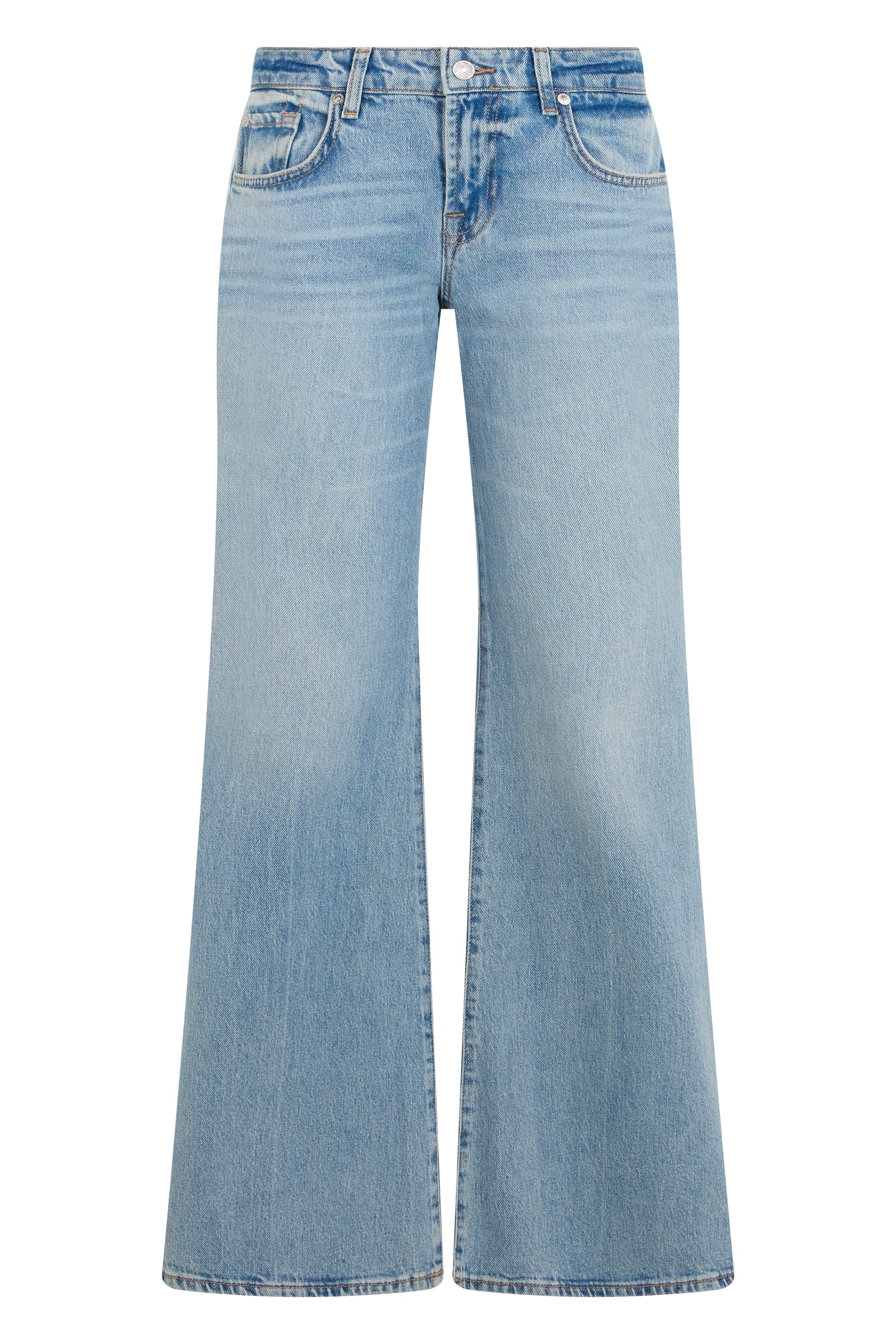 Cotton Denim Palazzo Jeans for Women with Wide-Leg Fit