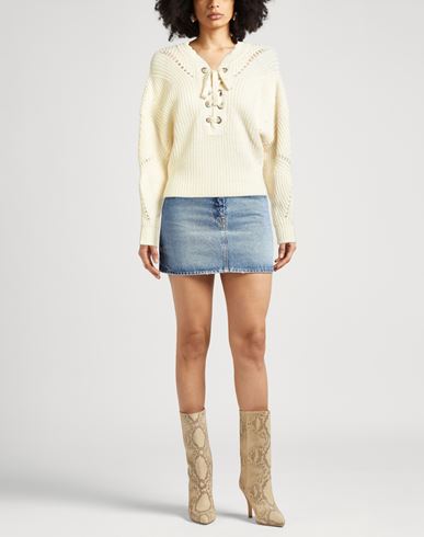 Woman Sweater Ivory Size 2 Cotton, Wool, Polyamide, Elastane