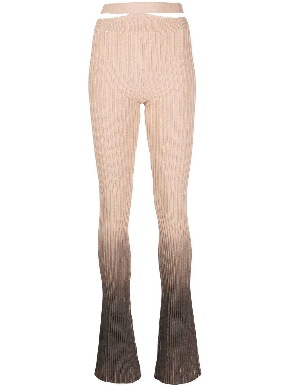 AndreÄ damo Printed cut-out trousers