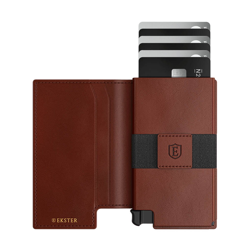 Men's Wallet - Smiley x Ekster Premium Slim Men's Wallet Trackable Wallet Leather Smart Wallet RFID Blocking