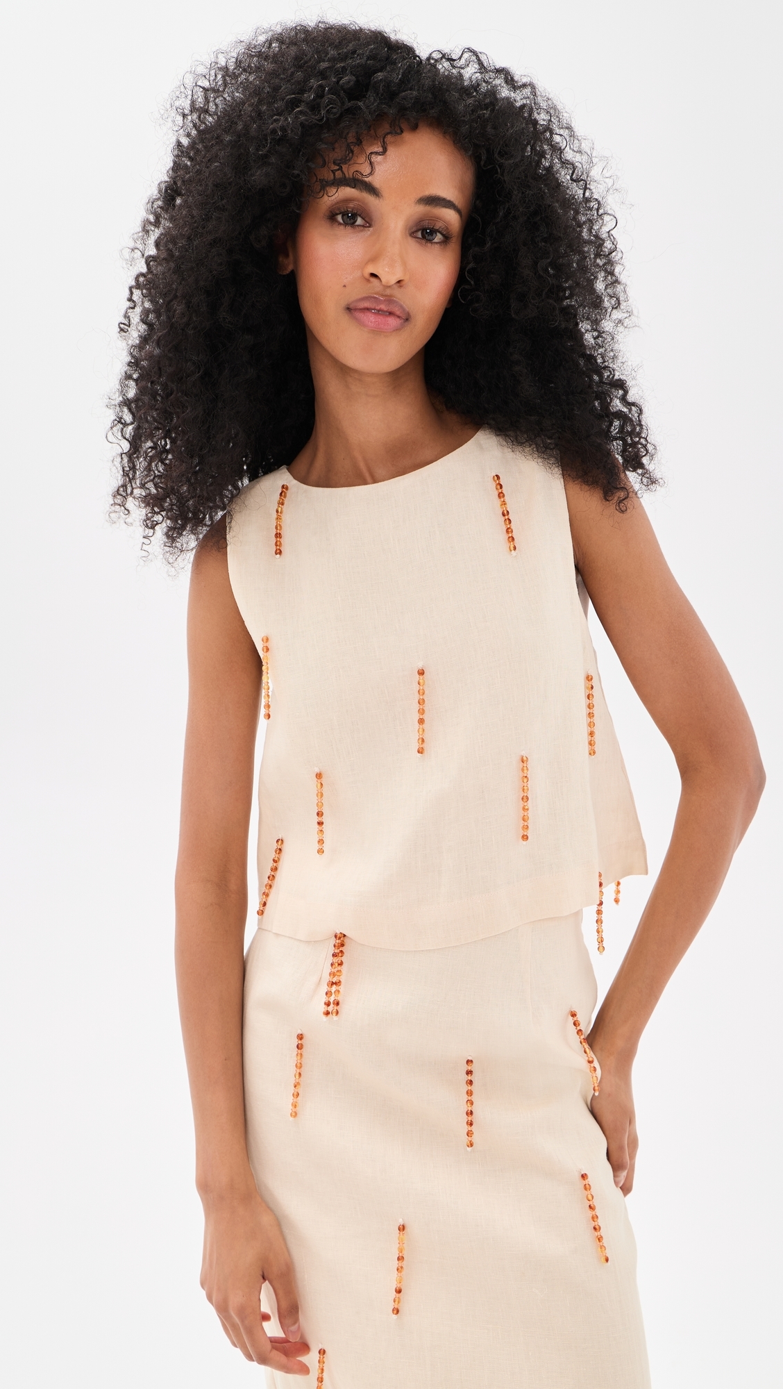 Siena Linen Top Cream Cream