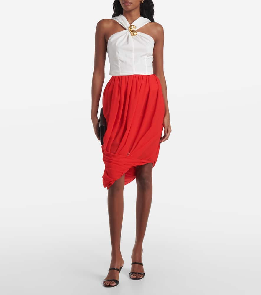 Chiffon midi skirt