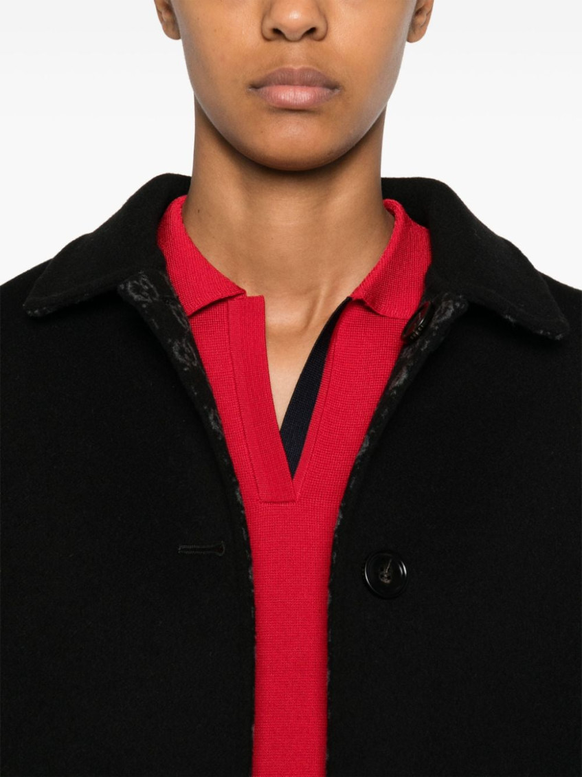 Black GG Reversible Coat