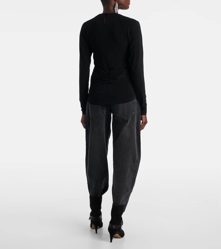 Gaetane draped jersey top