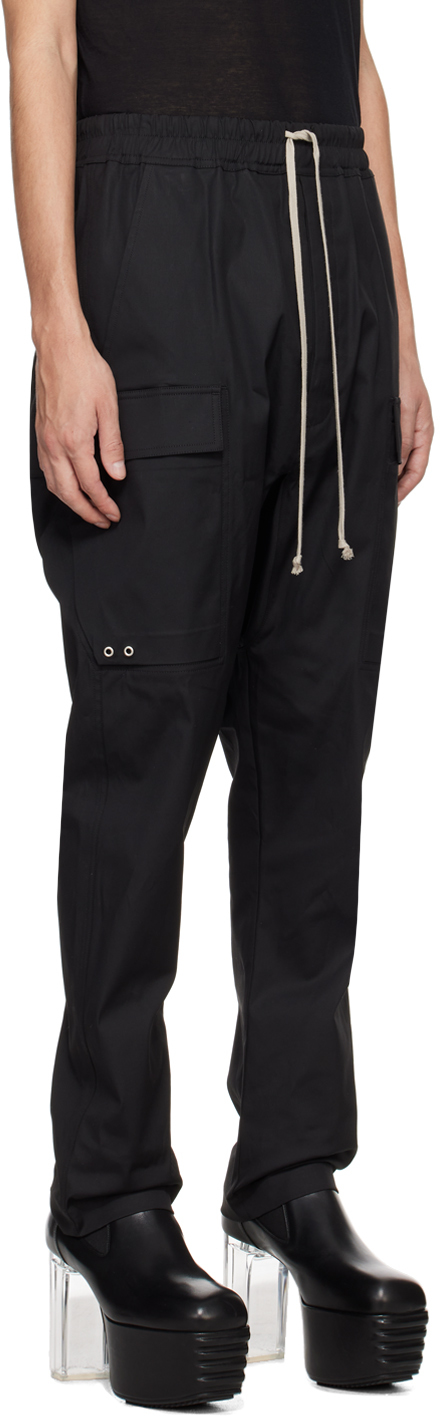 Rick Owens Black Long Cargo Pants