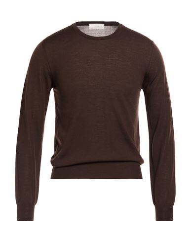 Man Sweater Dark brown Size 36 Virgin Wool