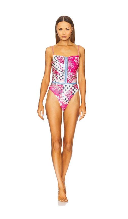 Agua Bendita x REVOLVE Laila One Piece in Cream,Fuchsia. -  XS also in L