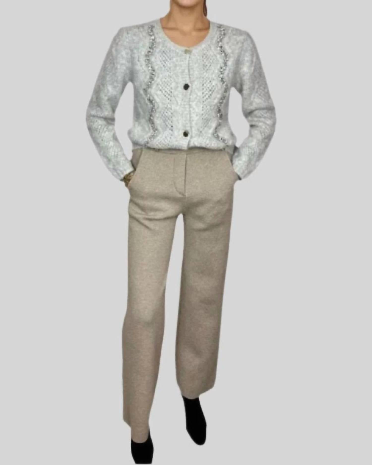 Knit Cardigan In Grey